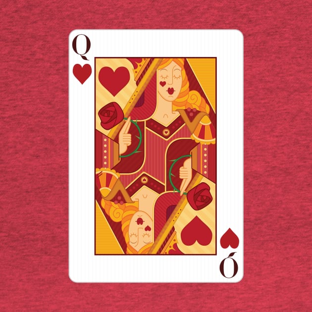 Queen of Hearts Playing Card by Woah_Jonny